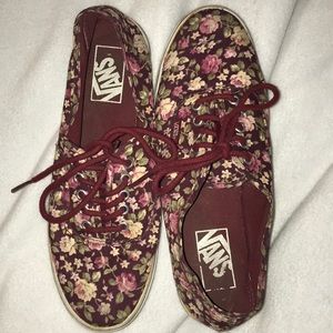Vans Floral Print size 7.5 (Woman’s)